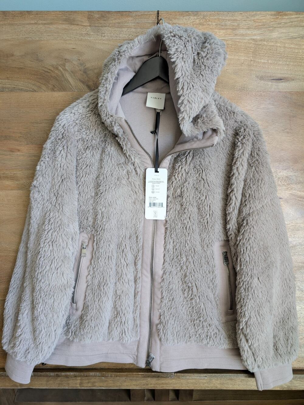 NWT Varley Teddy Fleece Dylan Jacket Womens XS Sate Super Soft Textured VAR01093